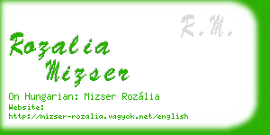 rozalia mizser business card